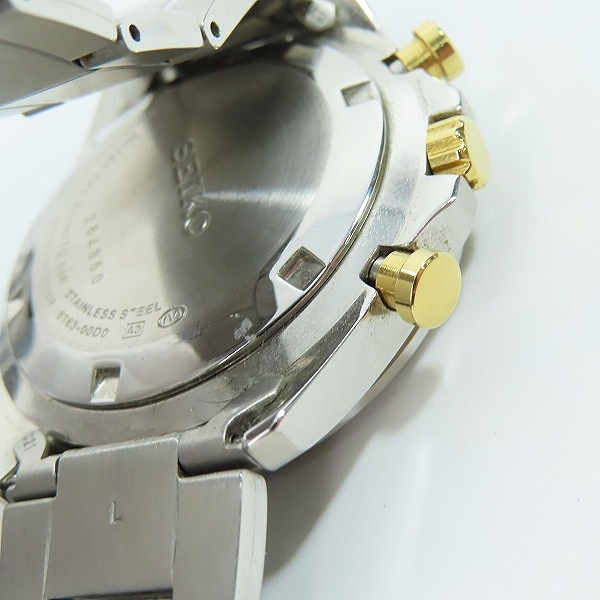 実際に弊社で買取させて頂いたSEIKO/セイコー SPIRIT/スピリット クォーツ クロノグラフ SBTR015/8T63-00D0【動作未確認】の画像 6枚目