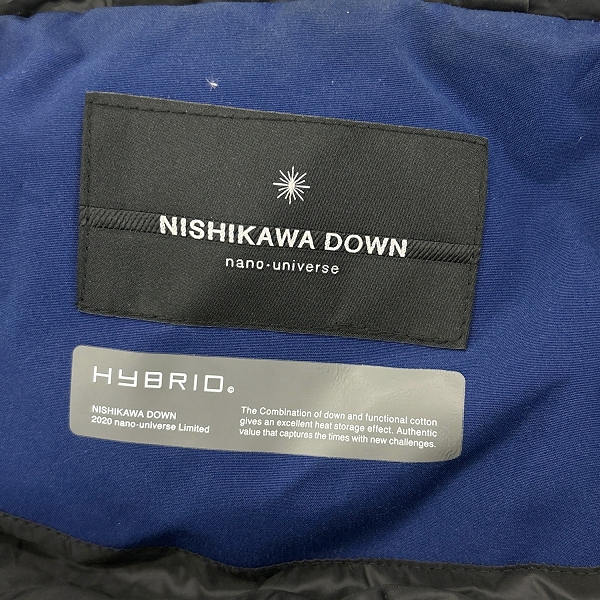 実際に弊社で買取させて頂いた西川ダウン×nano universe/ナノ・ユニバース  HYBRID SOUTHアークティック  ダウンジャケット 668-0214011  Lの画像 2枚目