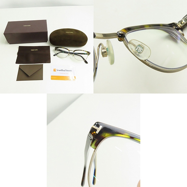 実際に弊社で買取させて頂いたTOMFORD/トムフォード サーモントブロー 眼鏡/メガネフレーム TF5458 052の画像 9枚目