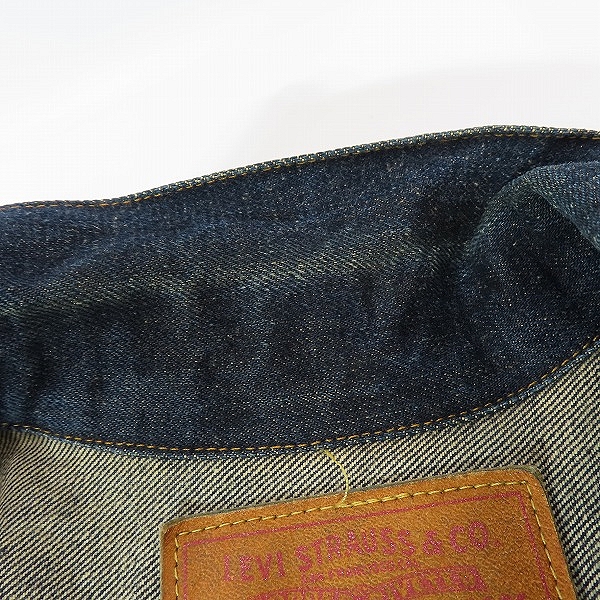 実際に弊社で買取させて頂いたLEVI’S/リーバイス 506XX/70501-0003 1st/ファースト 復刻 デニムジャケット Gジャン 555刻印 米国製/40の画像 7枚目