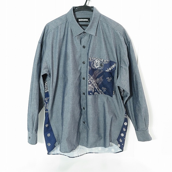 実際に弊社で買取させて頂いたNEIGHBORHOOD/ネイバーフッド BANDANA CHOPPED-2 CE-SHIRT LS バンダナ 長袖シャツ/212TSNH-SHM05/L