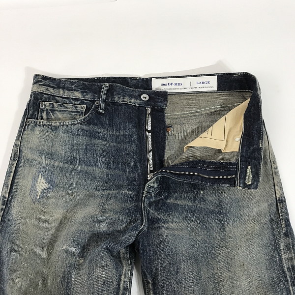 実際に弊社で買取させて頂いたNEIGHBORHOOD/ネイバーフッド 20AW BLOCK SAVAGE.DP MID/14OZ-PT デニムパンツ INDIGO 202XBNH-PTM08/Lの画像 6枚目