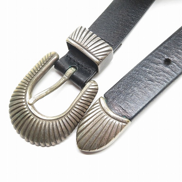 実際に弊社で買取させて頂いた International Gallery BEAMS x WILLIAM/インターナショナルギャラリービームス×ウィリアム レザー ウエスタンベルト/32の画像 1枚目