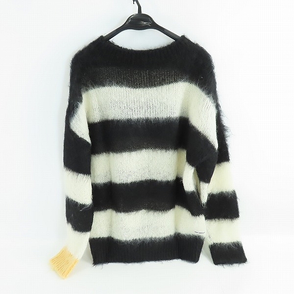 実際に弊社で買取させて頂いたユニフォームエクスペリメント MOHAIR BORDER CREWNECK KNIT/モヘアボーダークルーネックニット UE-212052/3の画像 1枚目