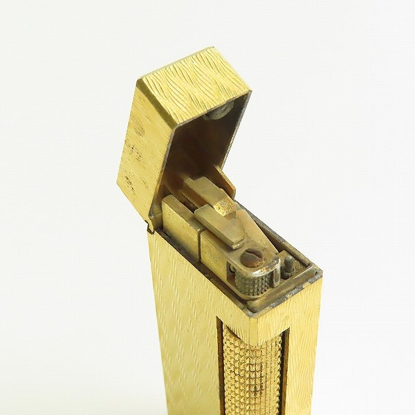 実際に弊社で買取させて頂いたdunhill/ダンヒル サイドローラー 総柄 ゴールドカラー ガスライターの画像 6枚目