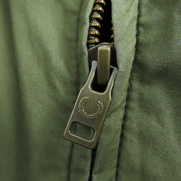 実際に弊社で買取させて頂いたFRED PERRY× BRITISH MILLERAIN /フレッドペリー MILLERAIN FABRIC オイルドコットン スウィングトップ/Sの画像 6枚目