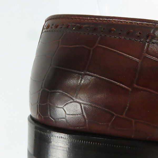 実際に弊社で買取させて頂いたFRANCESCO BENIGNO/フランチェスコ・ベニーニョ BRISTOL 型押し タッセルローファー 4872/5.5の画像 7枚目