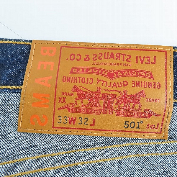 実際に弊社で買取させて頂いたBEAMS×LEVIS/ビームス×リーバイス インサイドアウトシリーズ ボタンフライ デニムパンツ Lot.501/33の画像 3枚目