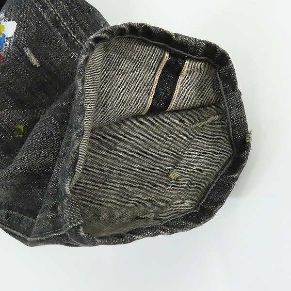 実際に弊社で買取させて頂いたNEIGHBORHOOD/ネイバーフッド 08AW DIRT-SAVAGE BASIC ペイント サベージ デニムパンツ DCNH-PT-M11/Sの画像 6枚目