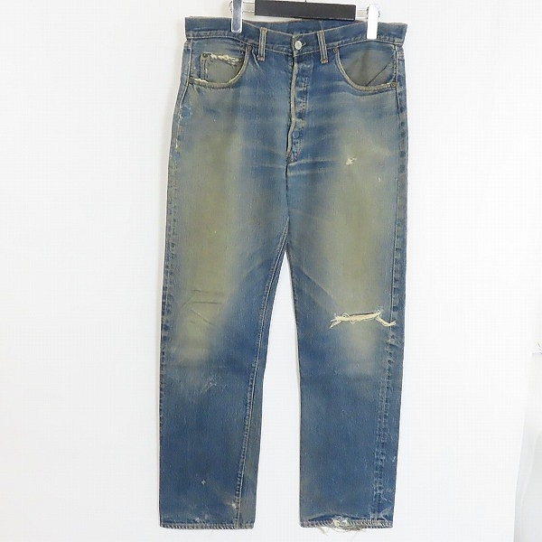 実際に弊社で買取させて頂いたLEVI'S/リーバイス 501 66前期 刻印6 スモールe 不均等V デニムパンツ /36