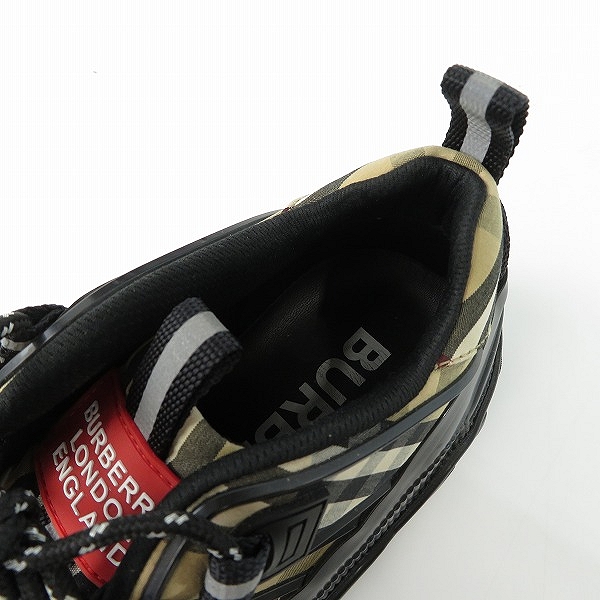 実際に弊社で買取させて頂いたBURBERRY/バーバリー ARTHUR CHECK SNEAKER/アーサーチェックスニーカー/40の画像 4枚目