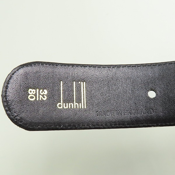 実際に弊社で買取させて頂いたdunhill/ダンヒル ロゴバックルレザーベルト ブラック/ゴールド 32/80の画像 3枚目