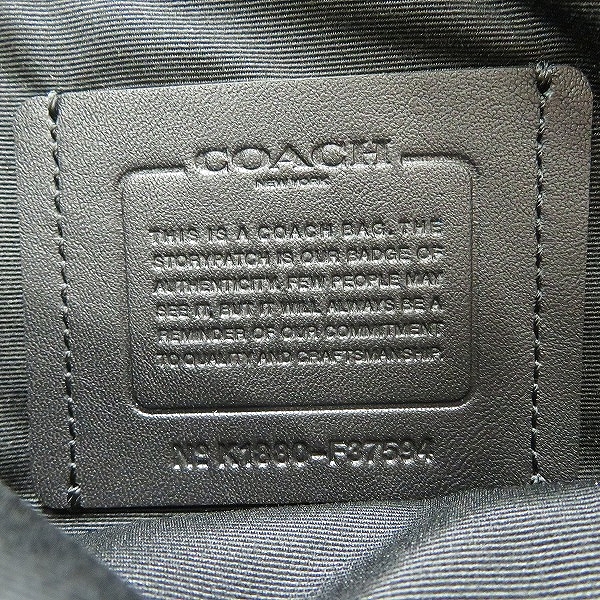 実際に弊社で買取させて頂いたCOACH/コーチ レザー ボディ/ウエストバッグ F37594の画像 6枚目