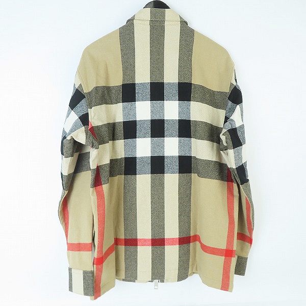 実際に弊社で買取させて頂いた【未使用】BURBERRY/バーバリー ジップアップ バーバリーチェック シャツジャケット 8050135/Mの画像 1枚目