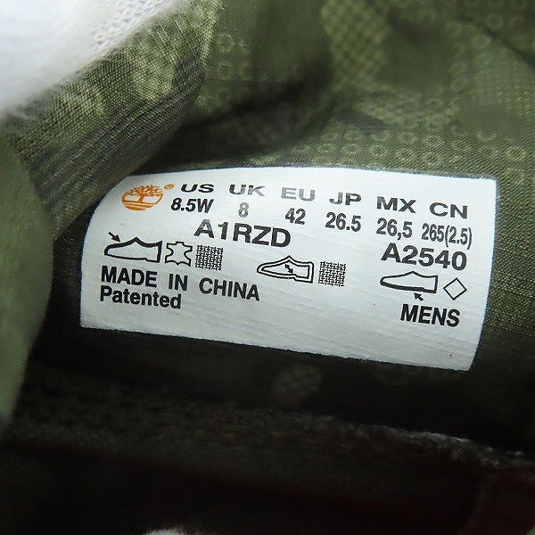 実際に弊社で買取させて頂いたTimberland/ティンバーランド ロールトップ カモフラ A1RZD/8.5Wの画像 5枚目