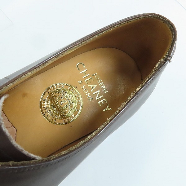 実際に弊社で買取させて頂いたJOSEPH CHANEY/ジョセフ チーニー ASTWELL MOCHA BURNISHED パンチドキャップトゥ シューズ/11326/7の画像 4枚目