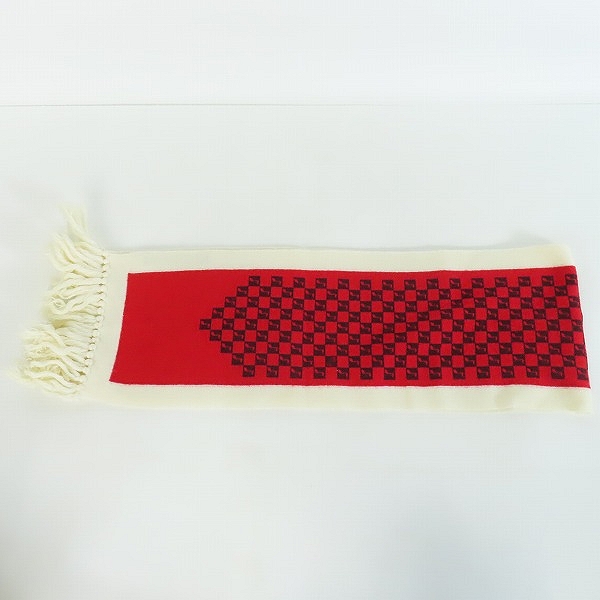 実際に弊社で買取させて頂いたMARC JACOBS/マークジェイコブス ニットマフラー フリンジ 音符柄の画像 2枚目