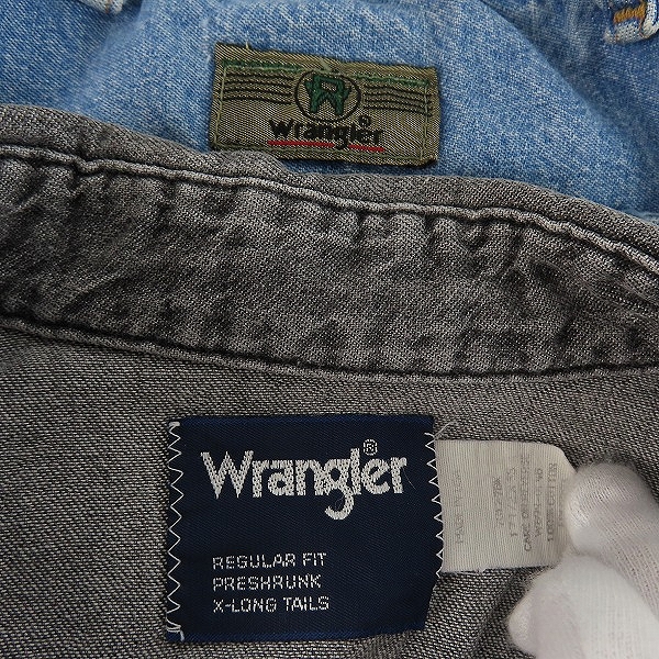 実際に弊社で買取させて頂いたWrangler/ラングラー 紺タグ/ヴィンテージ デニム ウエスタンシャツ/デニムパンツ 2点セットの画像 2枚目