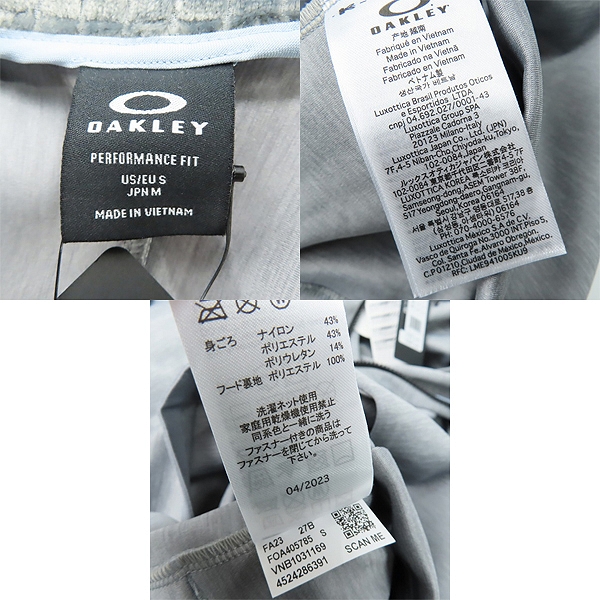 実際に弊社で買取させて頂いた【未使用】OAKLEY/オークリー トレーニングウェア OAKLEY ENHANCE 3RDG SYNCHRONISM JKT 6.7 FOA405785/FOA405840/Mの画像 2枚目