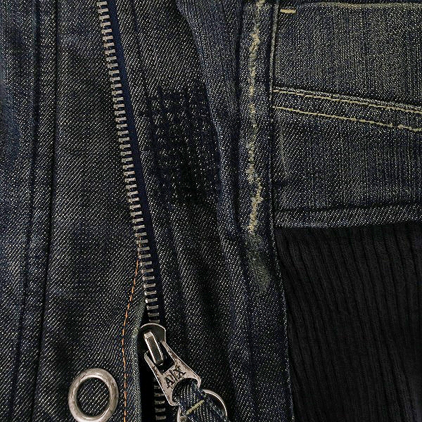 実際に弊社で買取させて頂いたARMANI EXCHANGE/アルマーニ エクスチェンジ  デニム ダメージ ジャケット/XSの画像 6枚目