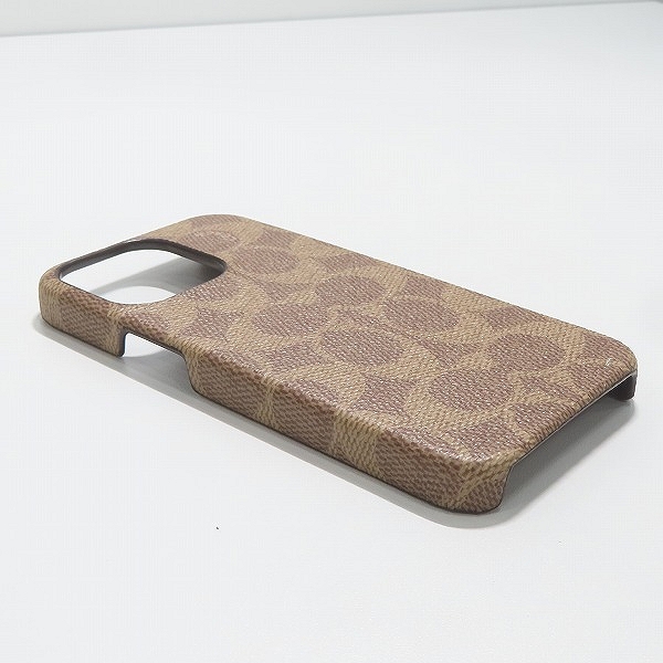 実際に弊社で買取させて頂いたCOACH/コーチ シグネチャー柄 iPhone 13/13Pro用 アイフォンケース/スマホケースの画像 2枚目