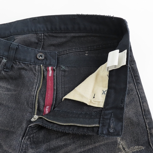 実際に弊社で買取させて頂いたNEIGHBORHOOD/ネイバーフッド Black Icon Savage Medium Denim/13oz-PT/サベージ ダメージ 加工 デニム パンツ DCNH-PT-12/Sの画像 3枚目