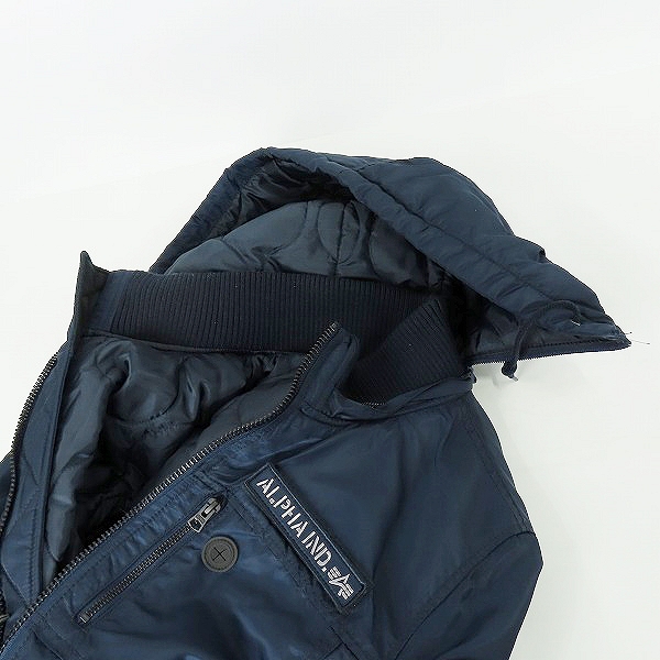 実際に弊社で買取させて頂いたALPHA INDUSTRIES/アルファインダストリーズ HOODED RIB JACKET フーテッド リブ ジャケット TA1049-067/XLの画像 2枚目