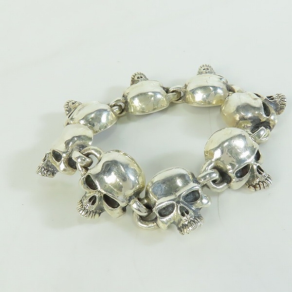 実際に弊社で買取させて頂いたCRAZY PIG/クレイジーピッグ 8 スカルリンク ブレスレット 