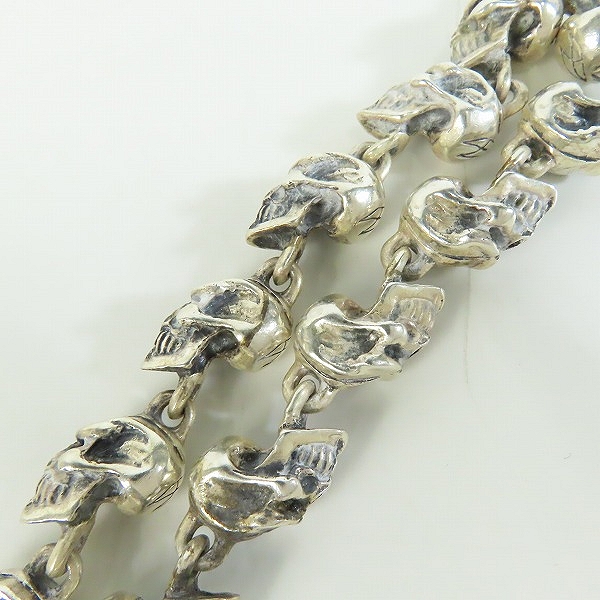 実際に弊社で買取させて頂いたCRAZY PIG/クレイジーピッグ GRIN SKULL/グリンスカル リンク ウォレットチェーンの画像 1枚目