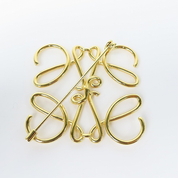 実際に弊社で買取させて頂いたLOEWE/ロエベ ANAGRAM BROOCH/アナグラム ブローチ/バッジ 111.25.020の画像 4枚目