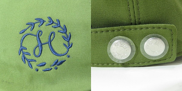実際に弊社で買取させて頂いた【JPタグ】HERMES/エルメス 刺繍 ベースボールキャップ 57の画像 9枚目