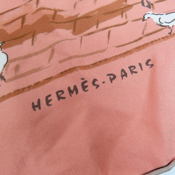実際に弊社で買取させて頂いたHERMES/エルメス カレ90 馬小屋 シルク スカーフの画像 1枚目