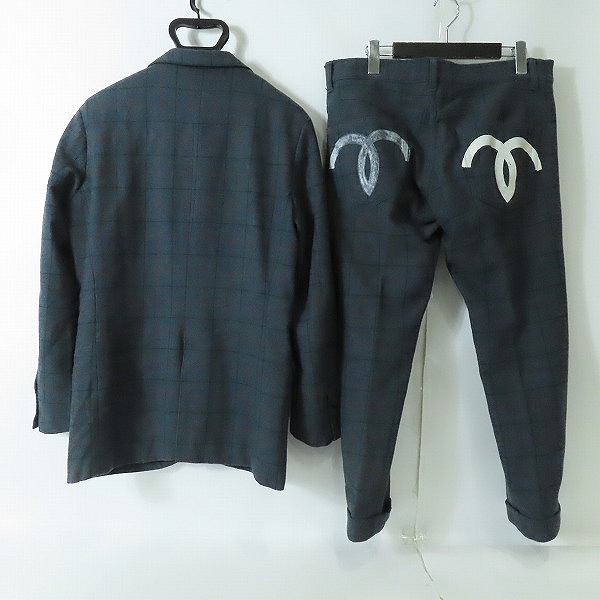 実際に弊社で買取させて頂いたglamb/グラム チェックウール テーラードジャケット/パンツ/セットアップ/3/4の画像 1枚目