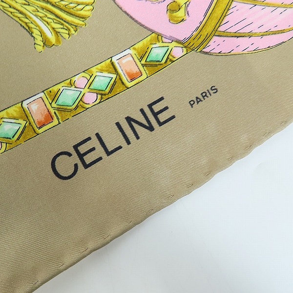 実際に弊社で買取させて頂いたCELINE/セリーヌ 宝石柄総柄 大判ストール の画像 2枚目