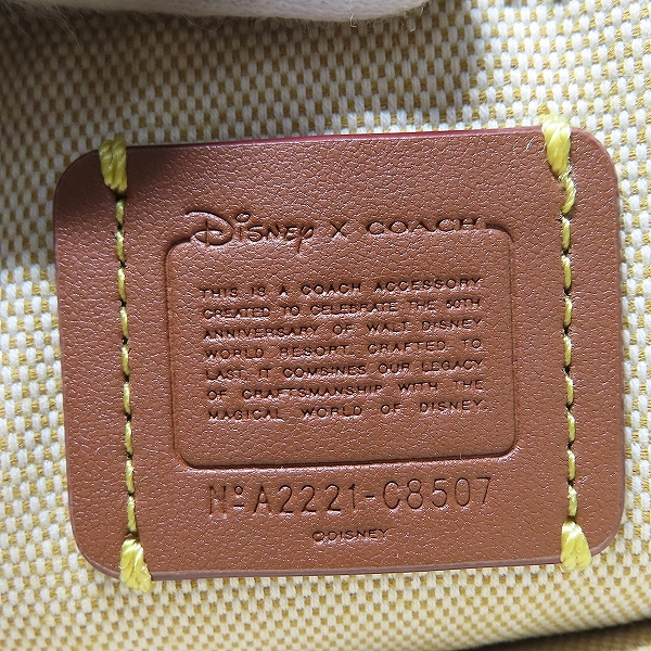 実際に弊社で買取させて頂いたDISNEY×COACH/ディズニー×コーチ ダッフル 13 ウィズ パッチ C8507の画像 3枚目