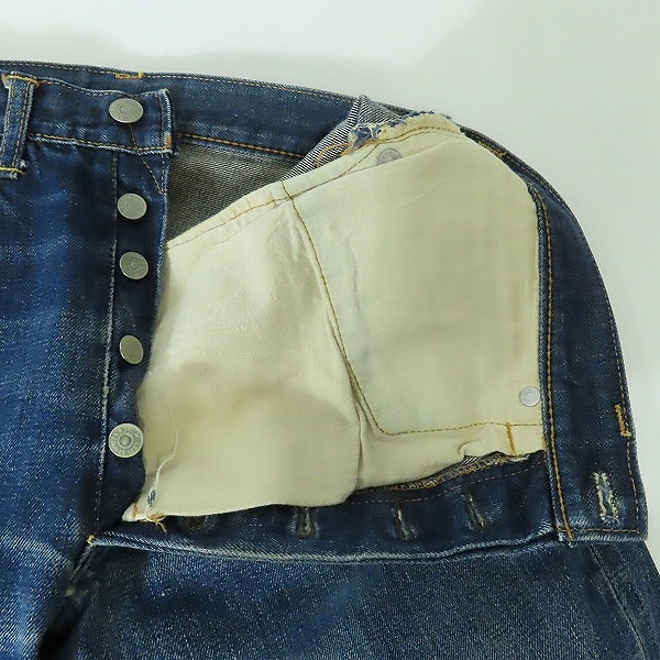 実際に弊社で買取させて頂いたLevis/リーバイス 501 ヴィンテージ 刻印16 ビッグE ボタンフライ デニムパンツの画像 2枚目