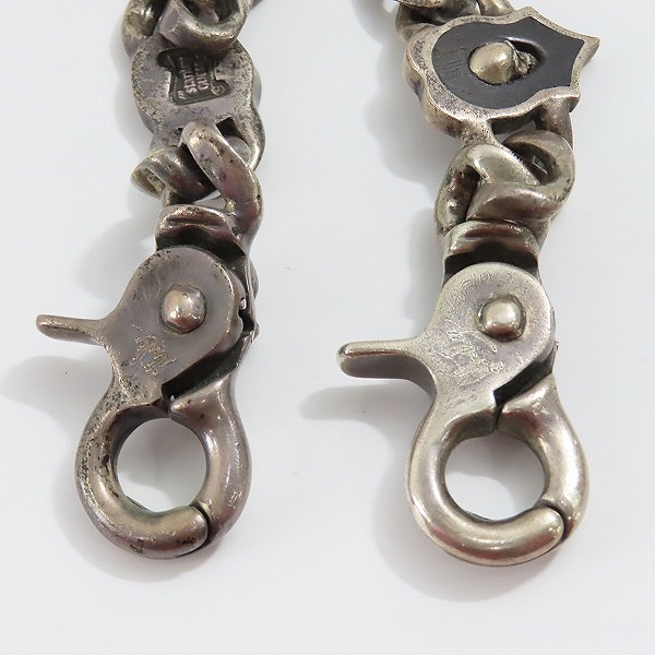 実際に弊社で買取させて頂いたSTANLEY GUESS/スタンリーゲス 2クリップ シェル/ウッドギターwスカル ウォレットチェーンの画像 2枚目