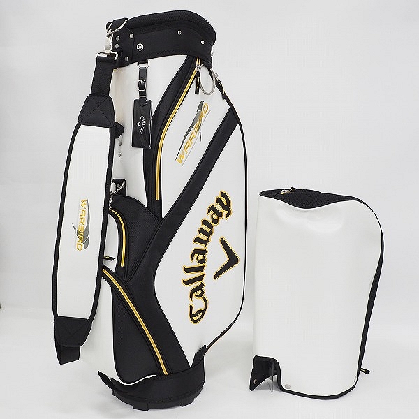 実際に弊社で買取させて頂いたCallaway/キャロウェイ WARBIRD/ウォーバード 5分割 キャディバッグ ホワイトｘブラックｘイエロー