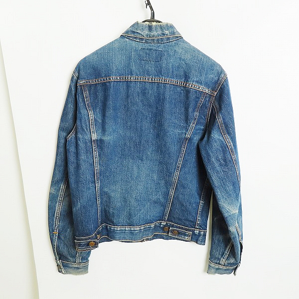 実際に弊社で買取させて頂いたLEVIS/リーバイス 刻印525 BigE 不均等V 4th ヴィンテージ/ビンテージ デニムジャケットの画像 1枚目