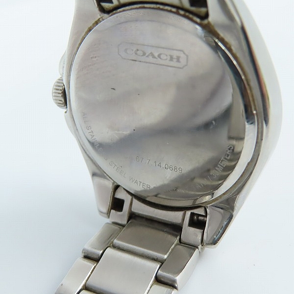 実際に弊社で買取させて頂いたCOACH/コーチ クォーツ腕時計 67.7.14.0689【動作未確認】の画像 4枚目