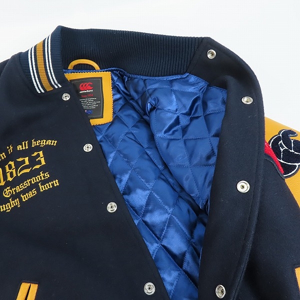 実際に弊社で買取させて頂いたCANTERBURY/カンタベリー STADIUM JACKET 袖レザー 刺繍 スタジアムジャケット/スタジャン RA73510/Lの画像 5枚目