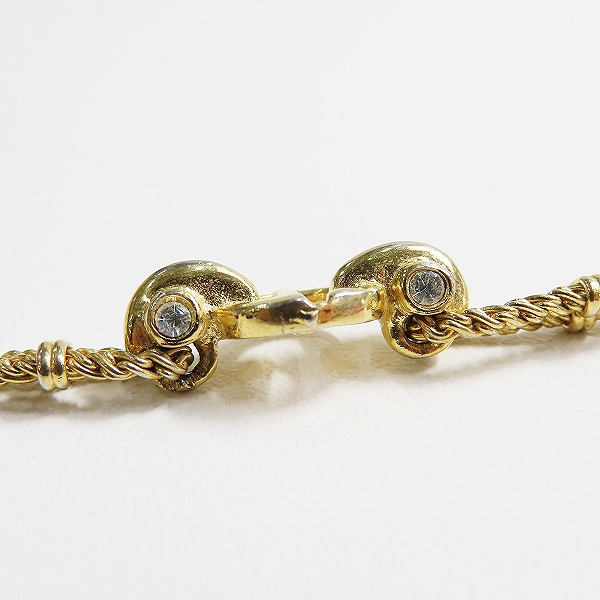 実際に弊社で買取させて頂いたGIVENCHY/ジバンシィ Gロゴ ラインストーン ツイストチェーン ブレスレットの画像 5枚目