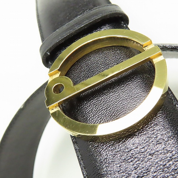 実際に弊社で買取させて頂いたdunhill/ダンヒル ロゴバックルレザーベルト ブラック/ゴールド 32/80の画像 6枚目