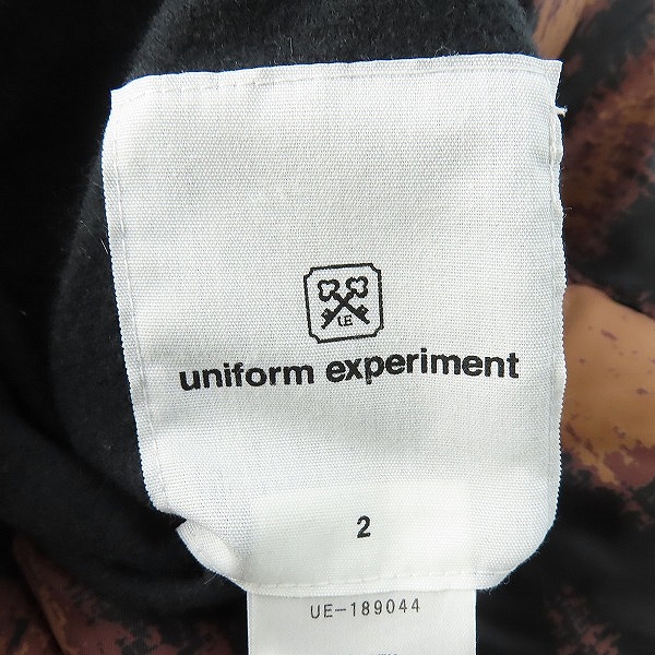 実際に弊社で買取させて頂いたuniform experiment/ユニフォームエクスペリメント リバーシブル フーディ ダウン ベスト UE-189044/2の画像 4枚目