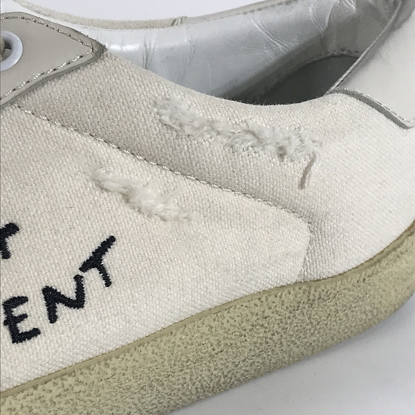 実際に弊社で買取させて頂いたSAINT LAURENT PARIS/サンローランパリ ローカット キャンバス ダメージ加工/VU471827/41の画像 7枚目