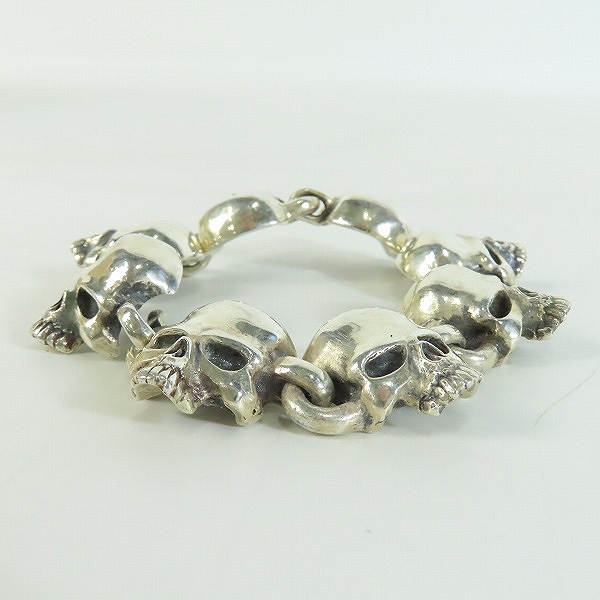 実際に弊社で買取させて頂いたCRAZY PIG/クレイジーピッグ 8 スカルリンク ブレスレット の画像 3枚目