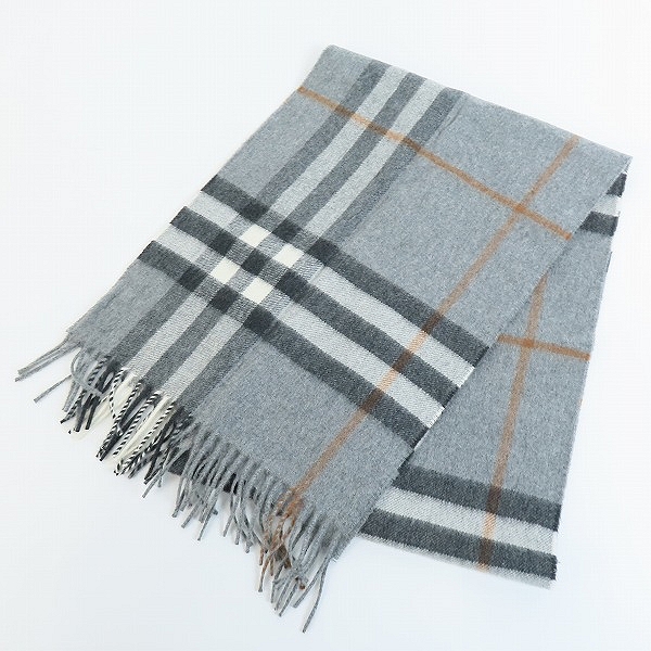 実際に弊社で買取させて頂いた【JPタグ】BURBERRY/バーバリー ジャイアントチェック柄 カシミア100％ マフラー 8016395 71Q