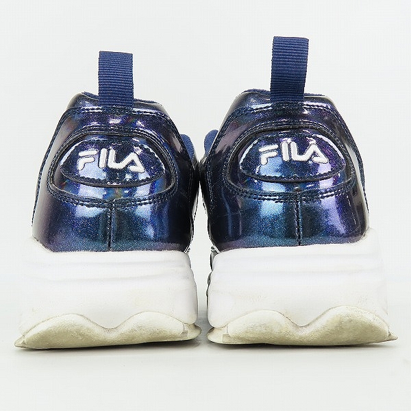 実際に弊社で買取させて頂いたFILA/フィラ Mujer Disruptor/ディスラプター エナメル 厚底スニーカー 5XM00805-421/25の画像 1枚目