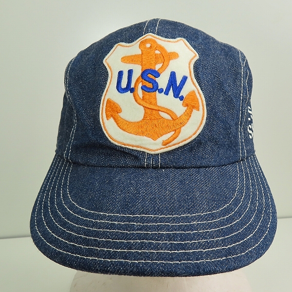 実際に弊社で買取させて頂いたThe REAL McCOY'S/リアルマッコイズ U.S.NAVY ワッペン デニムキャップ の画像 1枚目