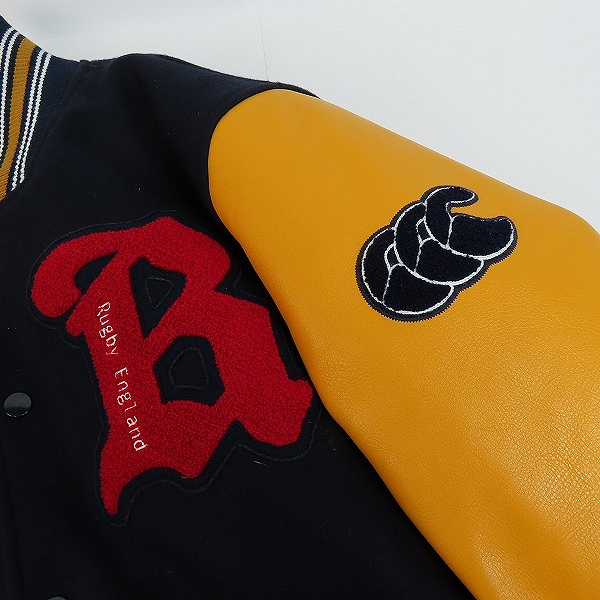 実際に弊社で買取させて頂いたCANTERBURY/カンタベリー STADIUM JACKET 袖レザー 刺繍 スタジアムジャケット/スタジャン RA73510/Lの画像 8枚目
